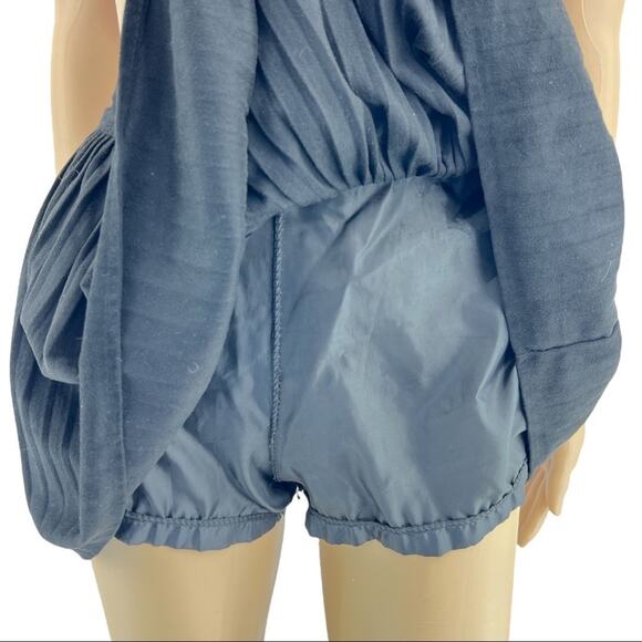 JBCH XS Y2K Black Microfiber Faux Suede Micropleated Micro Mini Skort Skirt - Picture 5 of 7